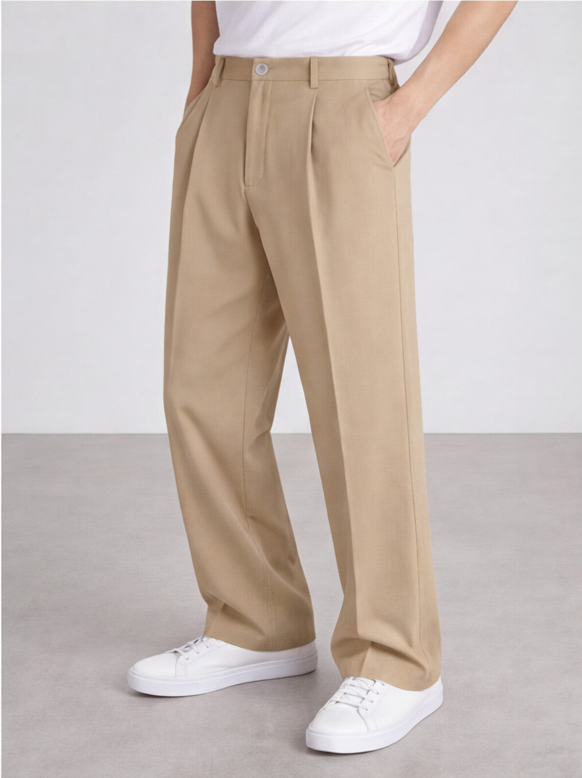 Beige Korean Pants
