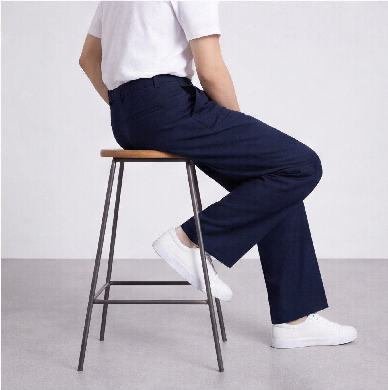 Navy Blue Korean Pants