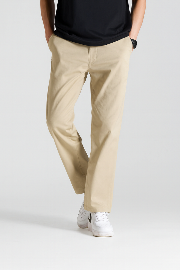 Beige Relaxed Chinos