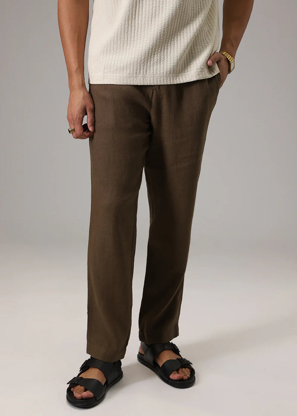Brown Linen Pant