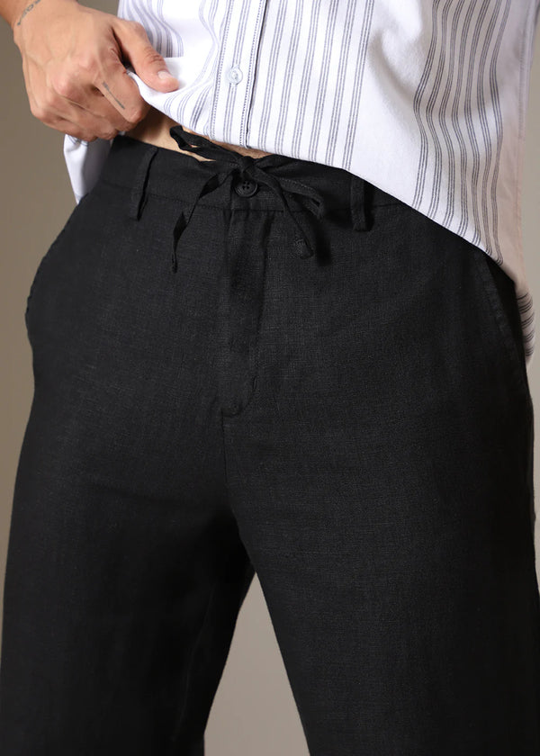 Black Linen Pant