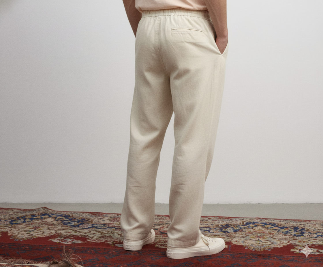 Beige Linen Pants