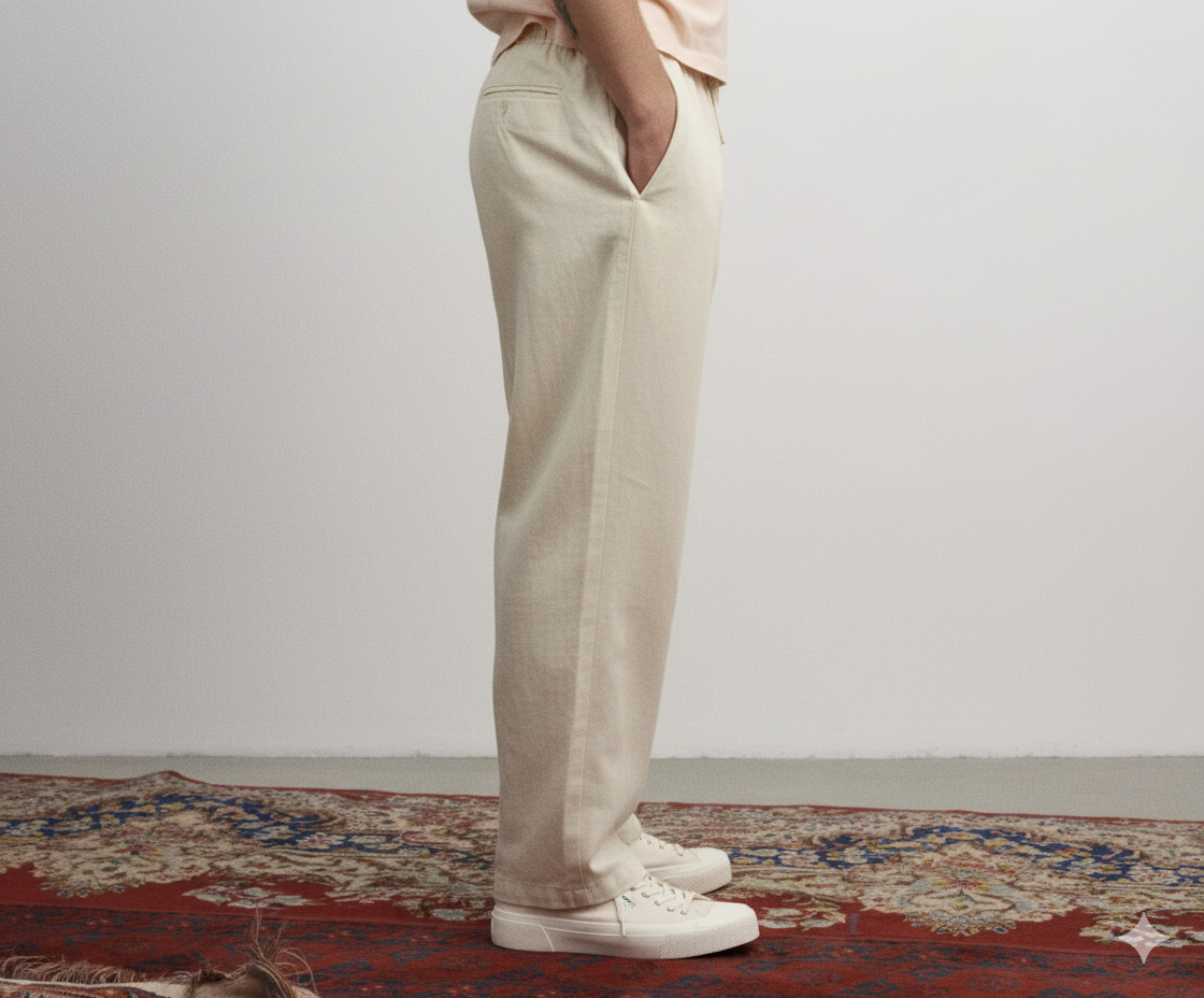 Beige Linen Pants