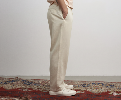 Beige Linen Pants