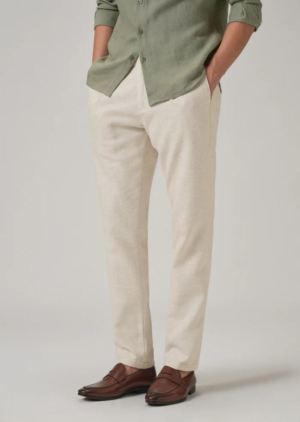 Beige Linen Pant