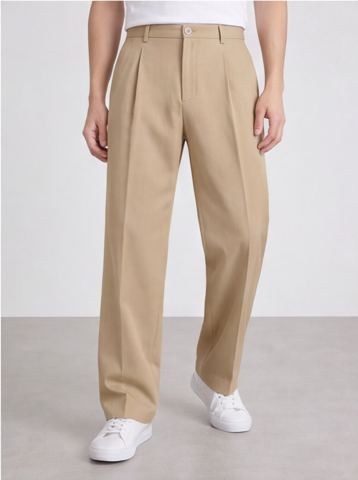 Beige Korean Pants